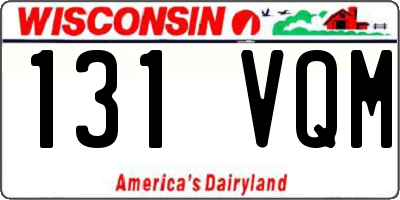 WI license plate 131VQM