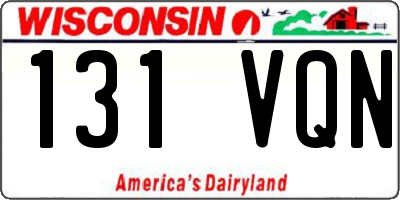 WI license plate 131VQN