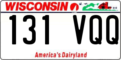WI license plate 131VQQ