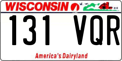 WI license plate 131VQR