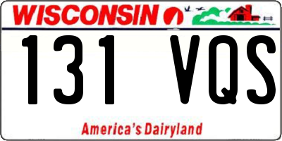 WI license plate 131VQS