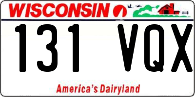 WI license plate 131VQX
