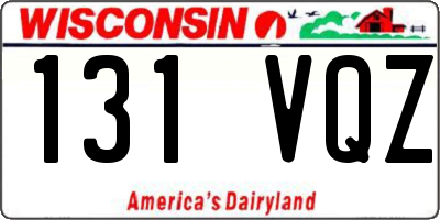 WI license plate 131VQZ