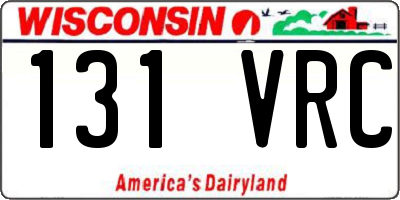 WI license plate 131VRC