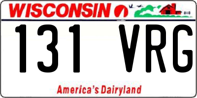 WI license plate 131VRG