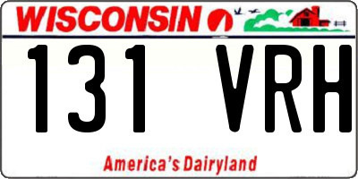 WI license plate 131VRH