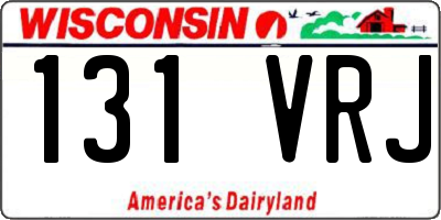 WI license plate 131VRJ