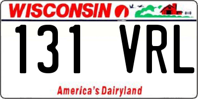 WI license plate 131VRL