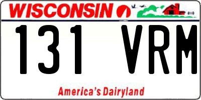 WI license plate 131VRM
