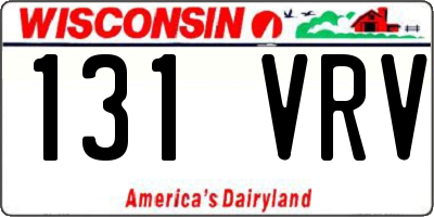 WI license plate 131VRV