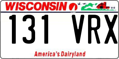WI license plate 131VRX
