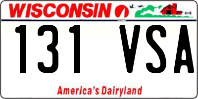 WI license plate 131VSA