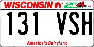 WI license plate 131VSH