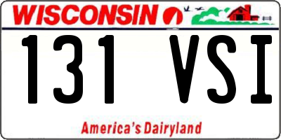 WI license plate 131VSI