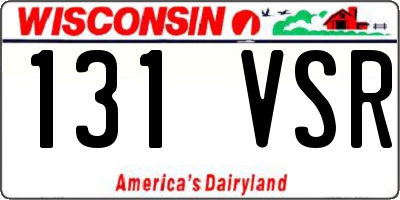WI license plate 131VSR