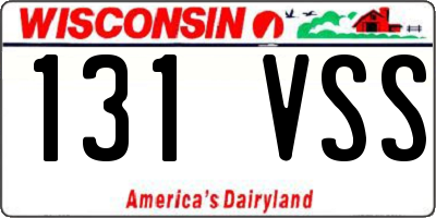 WI license plate 131VSS