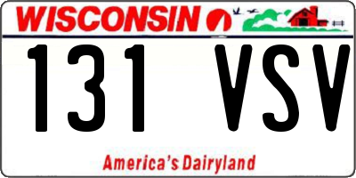 WI license plate 131VSV