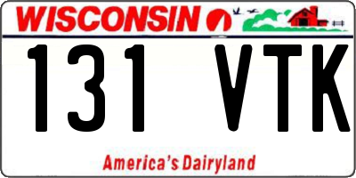 WI license plate 131VTK