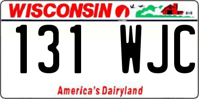 WI license plate 131WJC