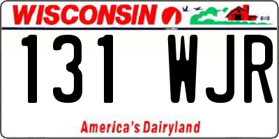 WI license plate 131WJR