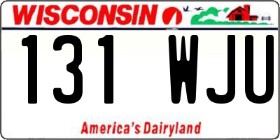 WI license plate 131WJU