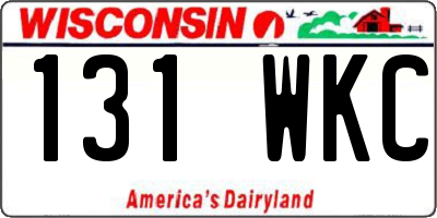 WI license plate 131WKC