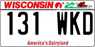 WI license plate 131WKD