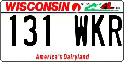 WI license plate 131WKR