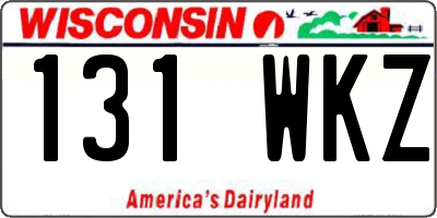 WI license plate 131WKZ