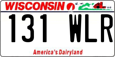 WI license plate 131WLR