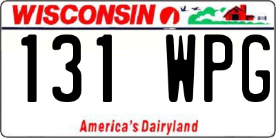 WI license plate 131WPG