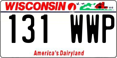 WI license plate 131WWP