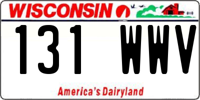 WI license plate 131WWV