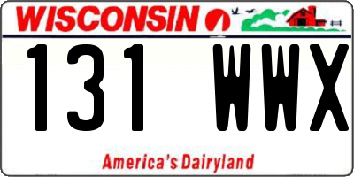 WI license plate 131WWX