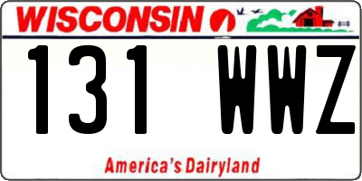 WI license plate 131WWZ
