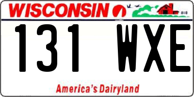 WI license plate 131WXE