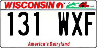 WI license plate 131WXF