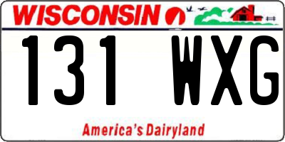 WI license plate 131WXG
