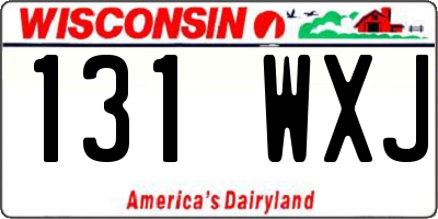 WI license plate 131WXJ