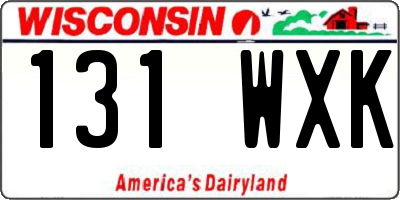 WI license plate 131WXK