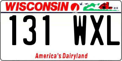 WI license plate 131WXL