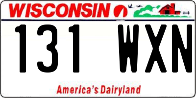 WI license plate 131WXN