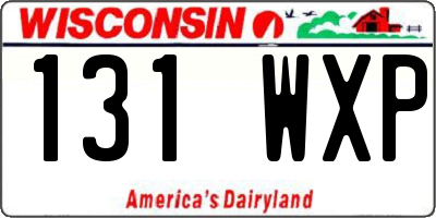 WI license plate 131WXP
