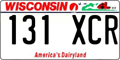 WI license plate 131XCR