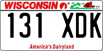 WI license plate 131XDK