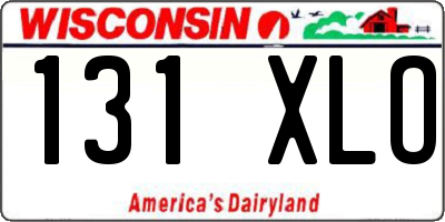 WI license plate 131XLO