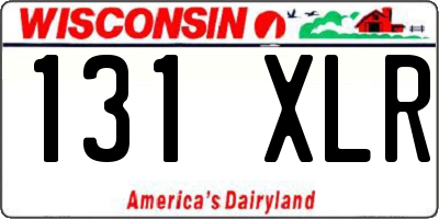 WI license plate 131XLR