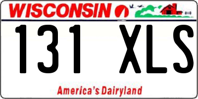 WI license plate 131XLS