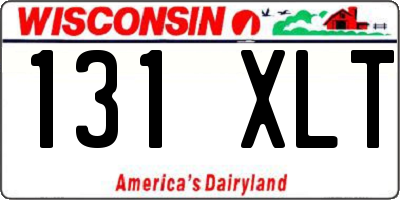 WI license plate 131XLT