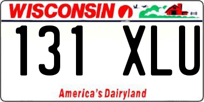 WI license plate 131XLU